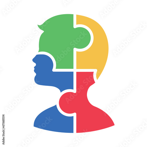 autism boy with puzzles