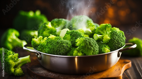 broccoli in colander photo