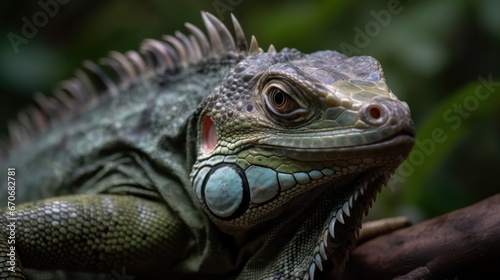 Close up of a green iguana © John Martin
