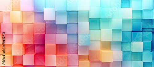 Contemporary vibrant digital backdrop with abstract geometric shapes