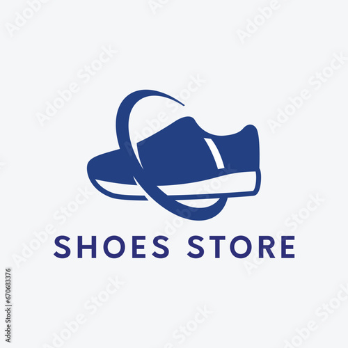 men women fashion shoes sneaker heels store logo design vector