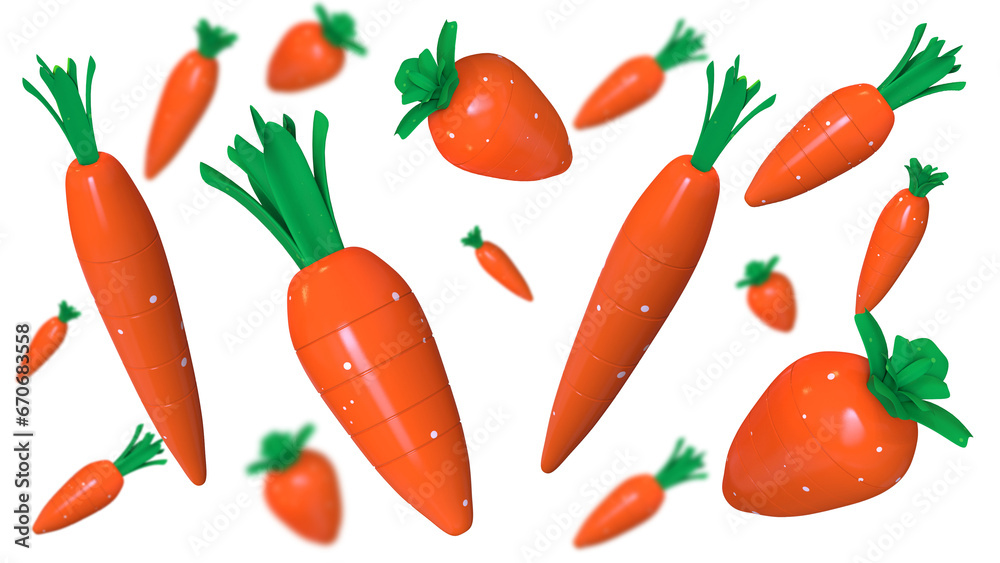 cartoon style fresh carrot vegetable isolated 3d render illustration compositon cartoon style fresh carrot vegetable isolated 3d render illustration compositon