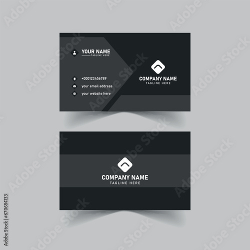 Modern professional business card template design, minimalist visiting card design