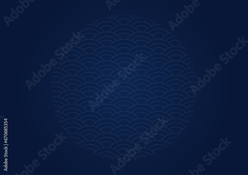 Seigaiha or seigainami literally means blue wave of the sea. Pattern abstract scales simple Spring Nature background with japanese circle pattern. Vector.