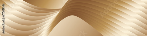 Wavy golden parallel gradient lines, ribbons, silk. Golden with shades of yellow background, banner, poster. eps vector