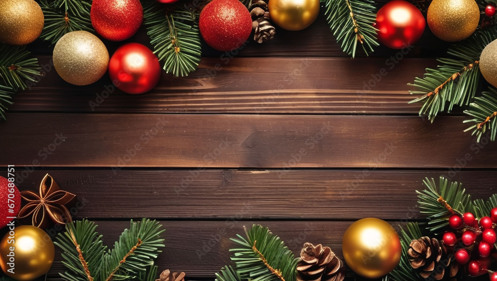 New Year and Christmas winter background with place for text New Year and Christmas winter background with place for text