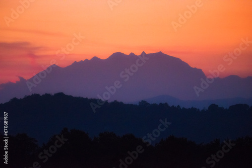 Il maestoso Monte Rosa al tramonto photo