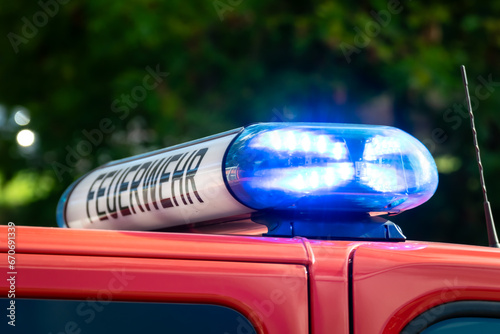 Obraz na płótnie Blaulicht der Feuerwehr