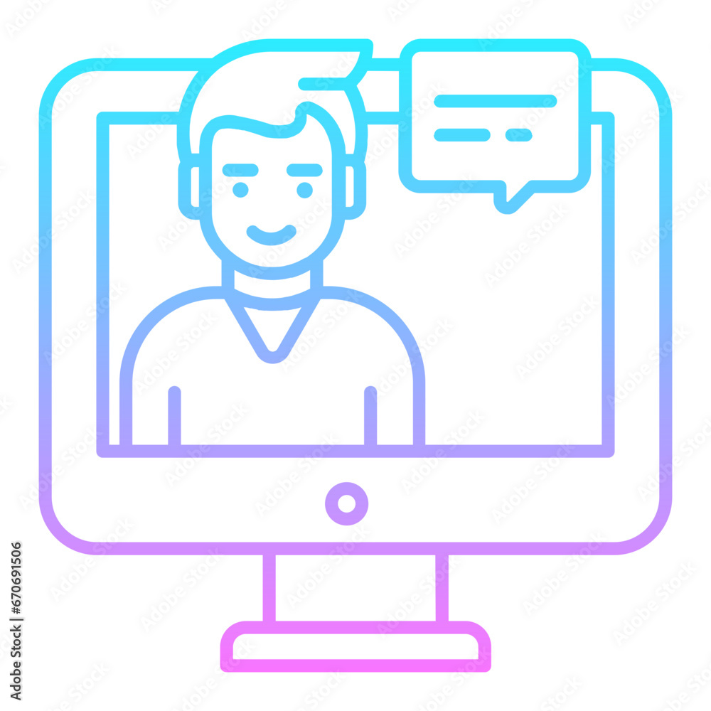 Live Talk Gradient Icon Live Talk Gradient Icon