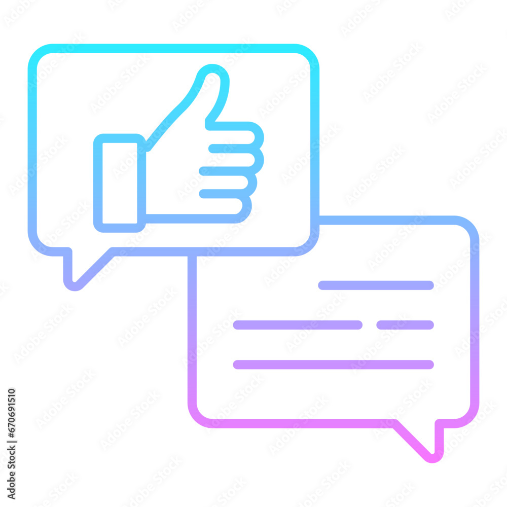 Social Engagement Gradient Icon Social Engagement Gradient Icon