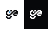 Modern creative unique letter GE logo initial based Monogram icon vector.