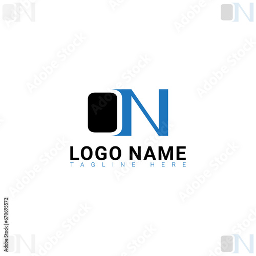 Letter ON creative  company logo design template