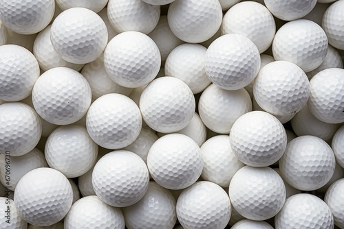white golf balls close up background