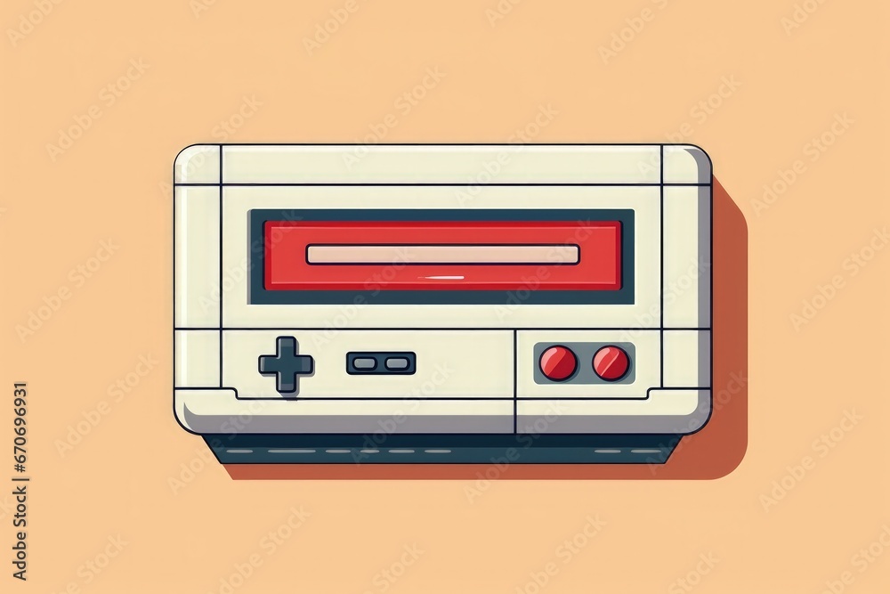 Fotografie Old video game console, retro 80s style. Generative AI