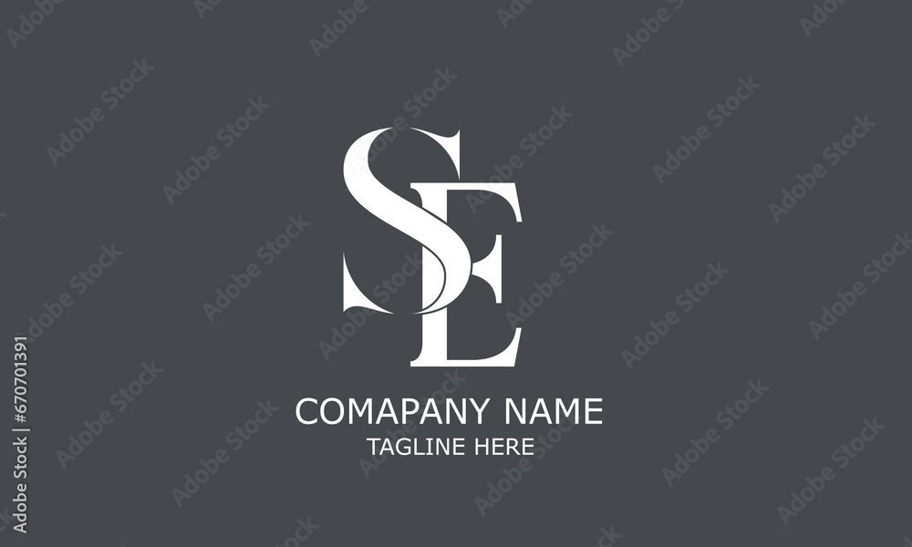 SE, ES, S, E abstract letters logo monogram