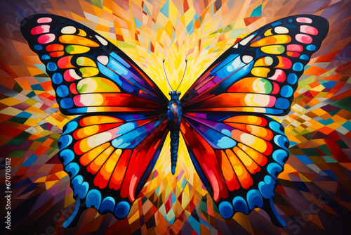 Colorful butterfly with colorful background and colorful background.