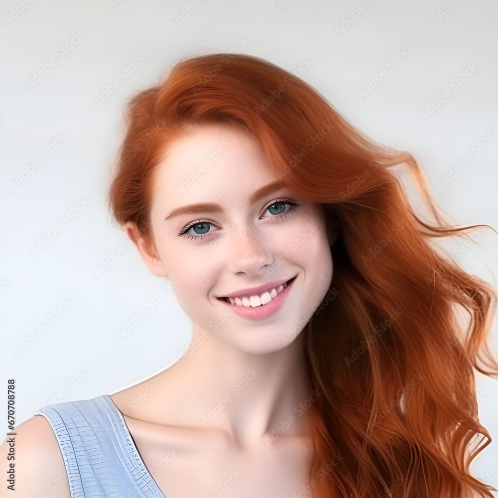 Portrait of young happy woman looks in camera. Skin care beauty, skincare cosmetics, dental concept isolated over white background, photo Portrait of young happy woman looks in camera. Skin care beauty, skincare cosmetics, dental concept isolated over white background, photo