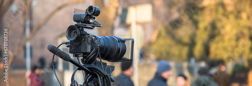 Photography Video camera in street
