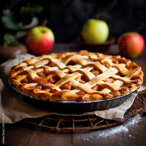 Perfect American apple pie - created with generative AI