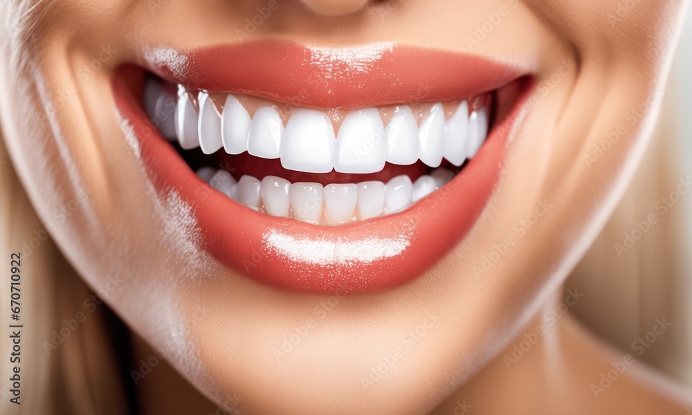 Tooth whitening, perfect white teeth close up whith shade glide bleach color, female vineere smile, dental care and stomatology, dentistry Tooth whitening, perfect white teeth close up whith shade glide bleach color, female vineere smile, dental care and stomatology, dentistry