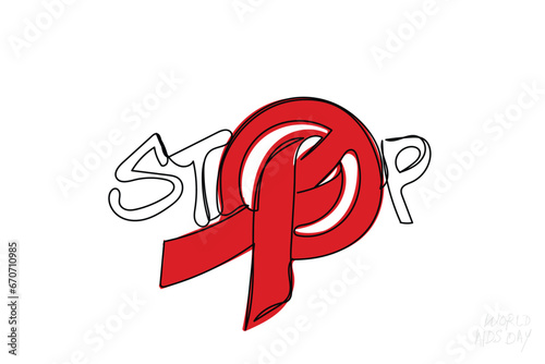 World AIDS Day. hands holding with Red ribbon. Aids Awareness icon design for poster, banner, t-shirt. Vector illustration isolated on white background. Stop AIDS. December AIDS awareness. Health care
