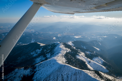 View on snowy Low Tatras mountains
