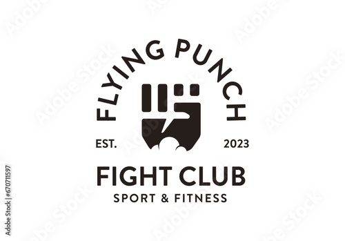 Fist Hand and Airplane Logo Design