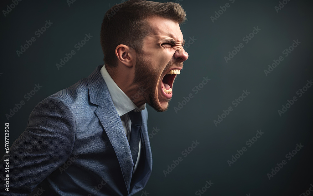 Man Shouting. Furious angry young businessman shouting and yelling Man Shouting. Furious angry young businessman shouting and yelling