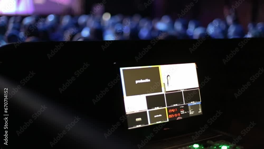 monitor en estudio de televisión