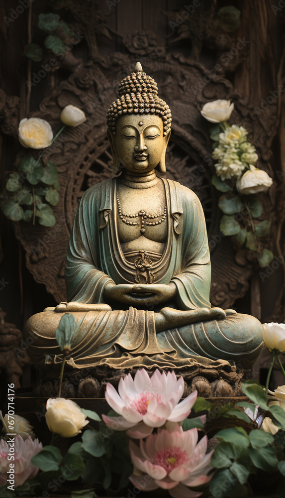 buddha statue in the garden buddha statue in the garden