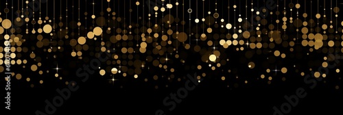new years eve web banner background wallpaper gold celebreation balloons, tinsel, lights