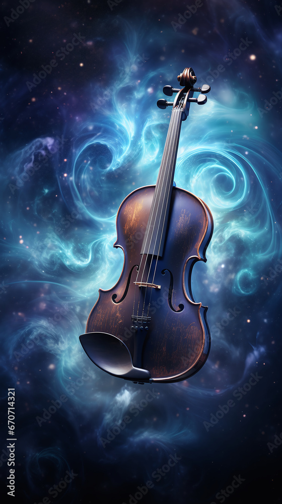 Fototapeta premium violin in the space