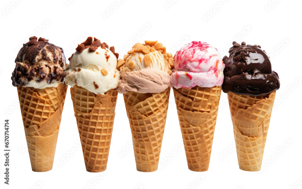Delectable BeaverTails Pastries Cones on Transparent Background