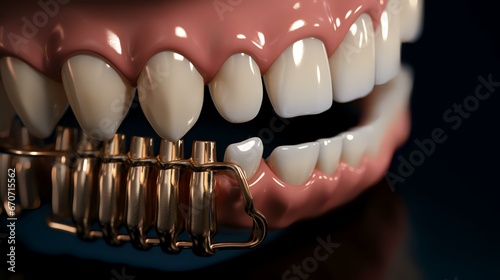 Closeup of dental teeth implant