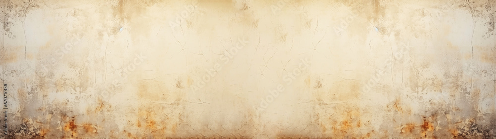 Closeup of old golden and creme concrete wall texture with little shining effects and retro style with rough surface, background banner