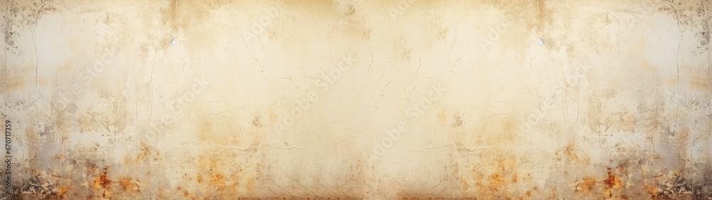 Fototapeta premium Closeup of old golden and creme concrete wall texture with little shining effects and retro style with rough surface, background banner