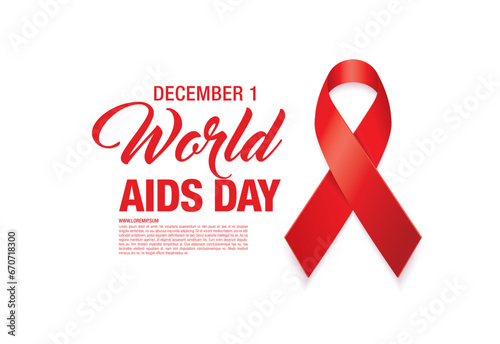 world aids day poster layout design, vector illustration