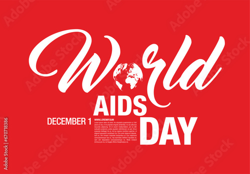 world aids day poster layout design, vector illustration