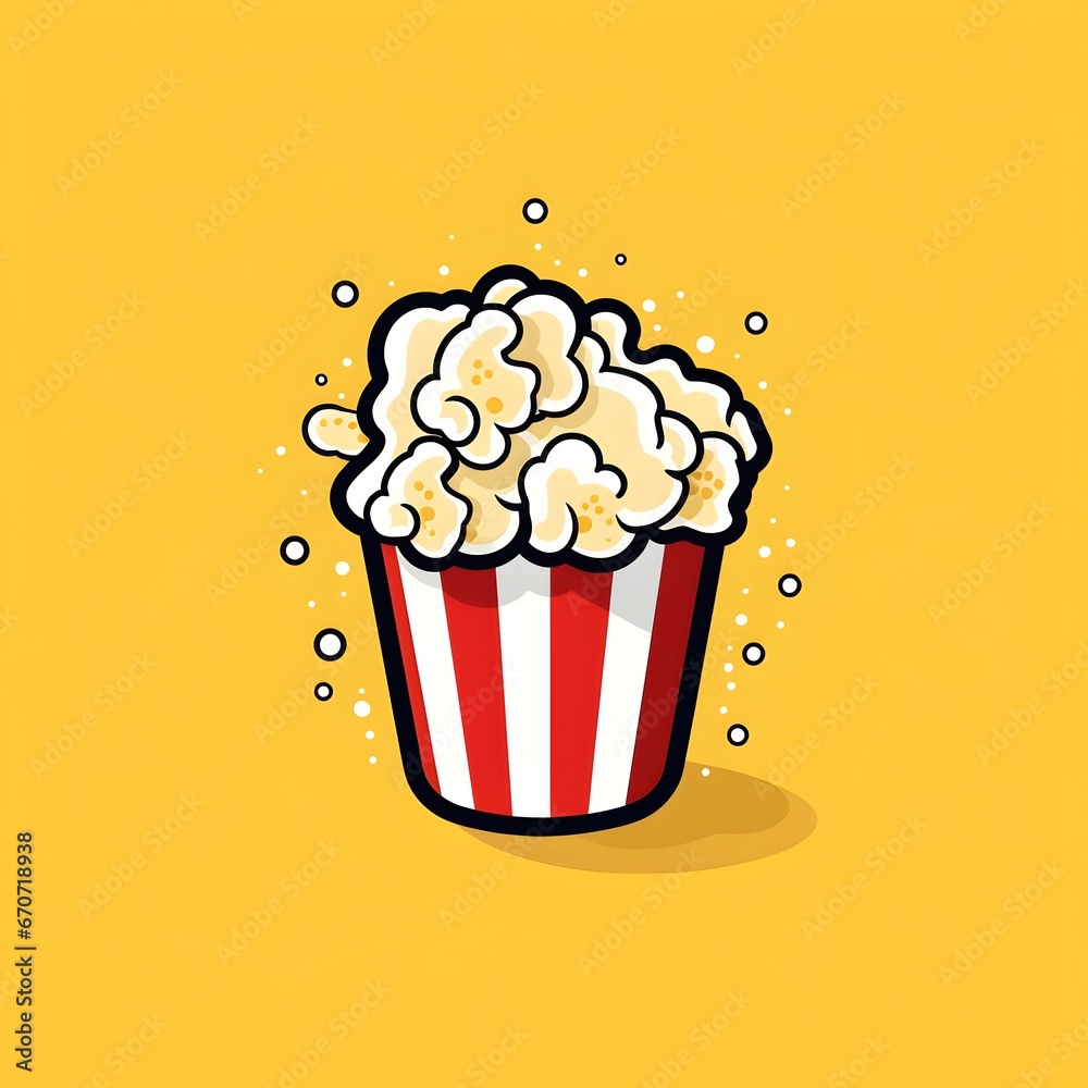Cute and Simple Popcorn Logo Design