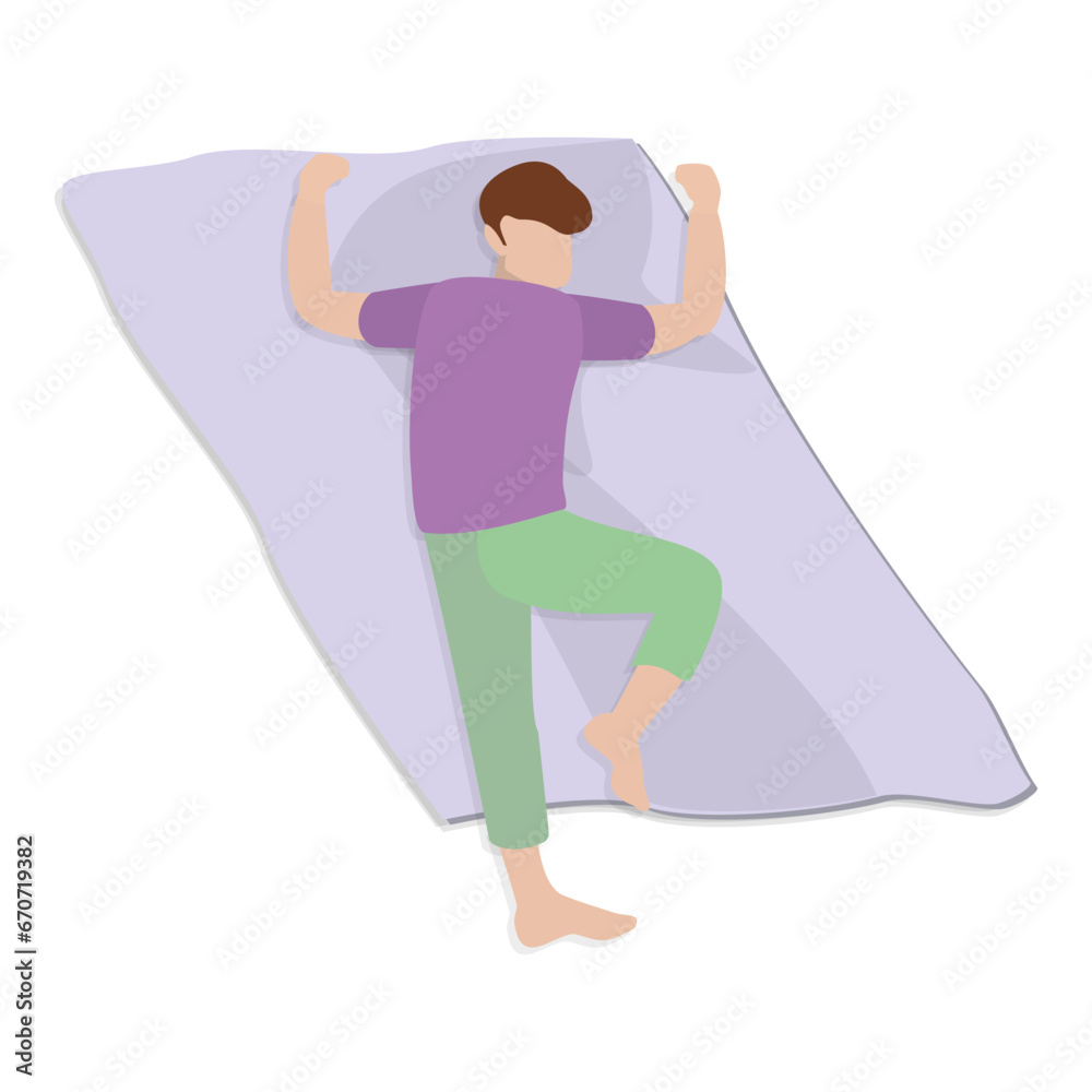 3D Isometric Flat Vector Set of Men And Women Sleeping Poses, Healthy Tight Dream. Item 7 3D Isometric Flat Vector Set of Men And Women Sleeping Poses, Healthy Tight Dream. Item 7