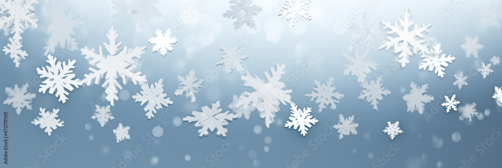 Minimal snowflake panorama background, snowflake banner Minimal snowflake panorama background, snowflake banner