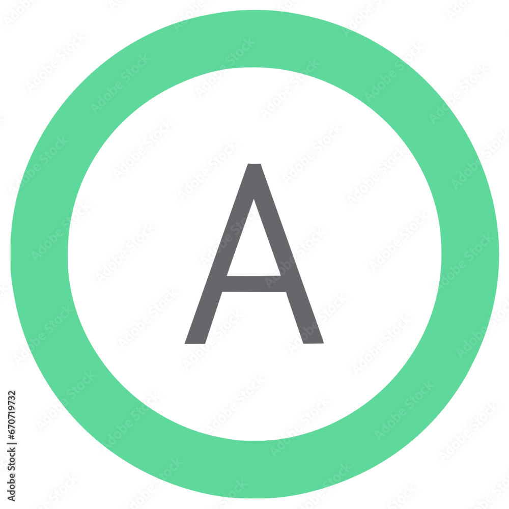 green letter a green letter a