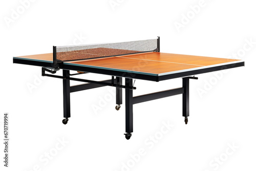 Vacant ping pong table isolated on transparent background, Generative Ai