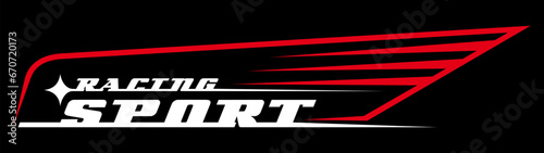 Racing speed trendy fashionable vector t-shirt and apparel design, typography print. Global swatches decals, sport race emblem