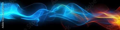 blue and purple fire and flames and smoke abstract web banner background wallpaper