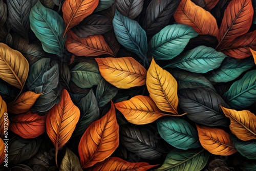Colorful Autumn leaves background
