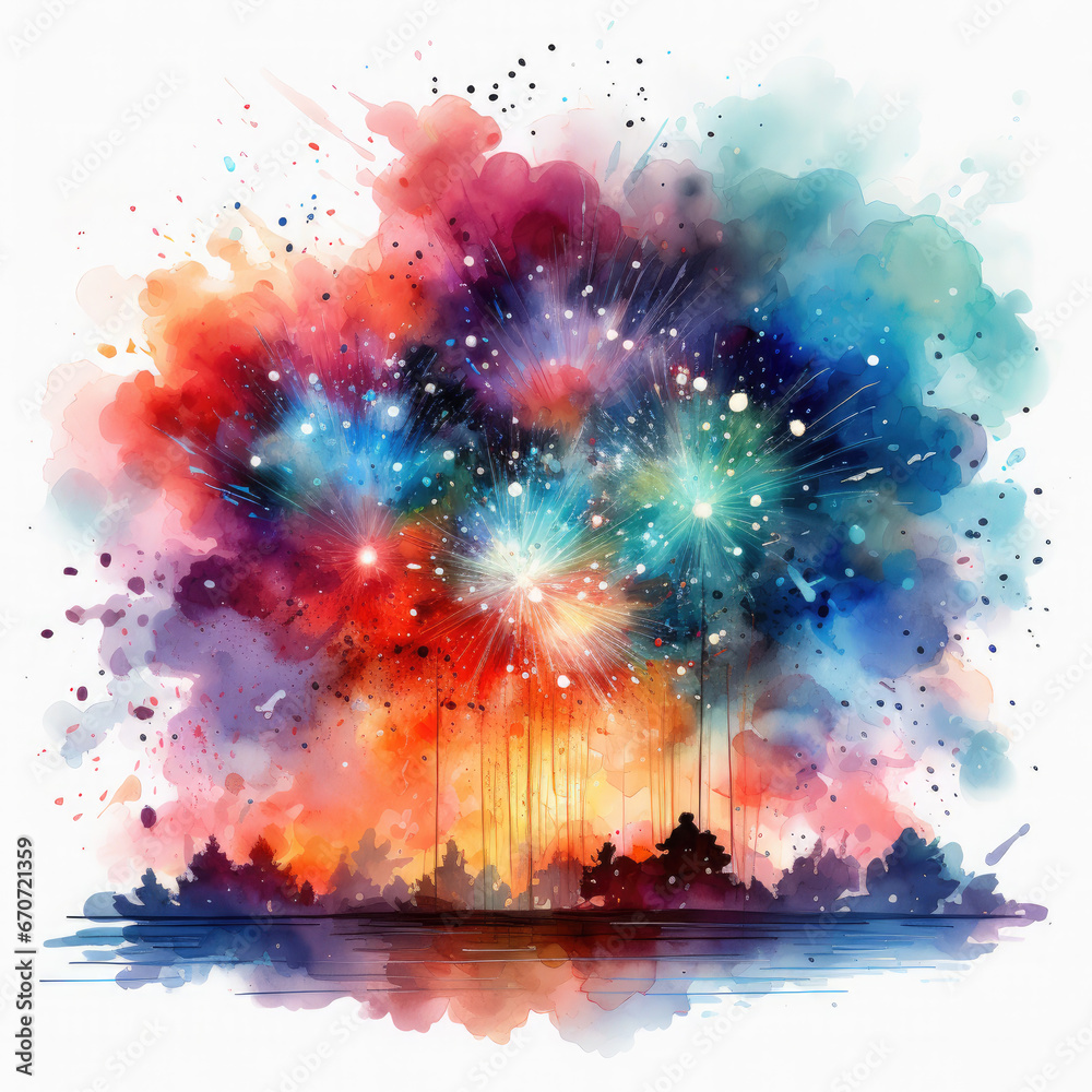 Watercolor New Year S Delight 2024 Clipart Generative Ai Stock   1000 F 670721359 9V2s5eFhQdlNWpvdocNZ2u3pyZ0u9Uei 