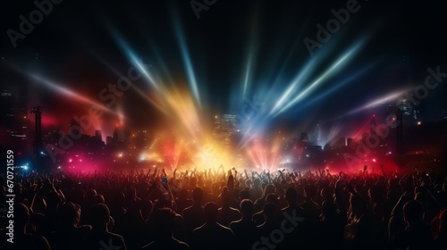 crowd of people on the concert ai generated