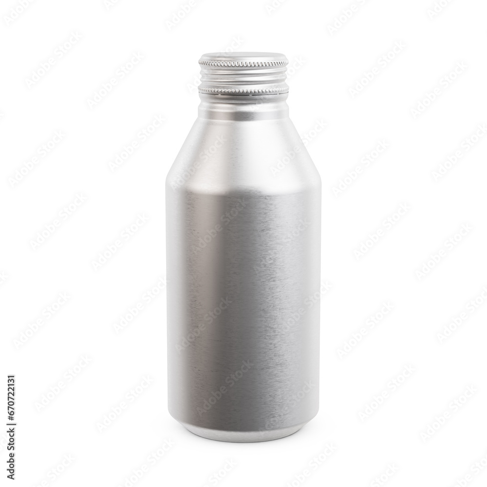 An Aluminium Bottle image isolated in a white background An Aluminium Bottle image isolated in a white background