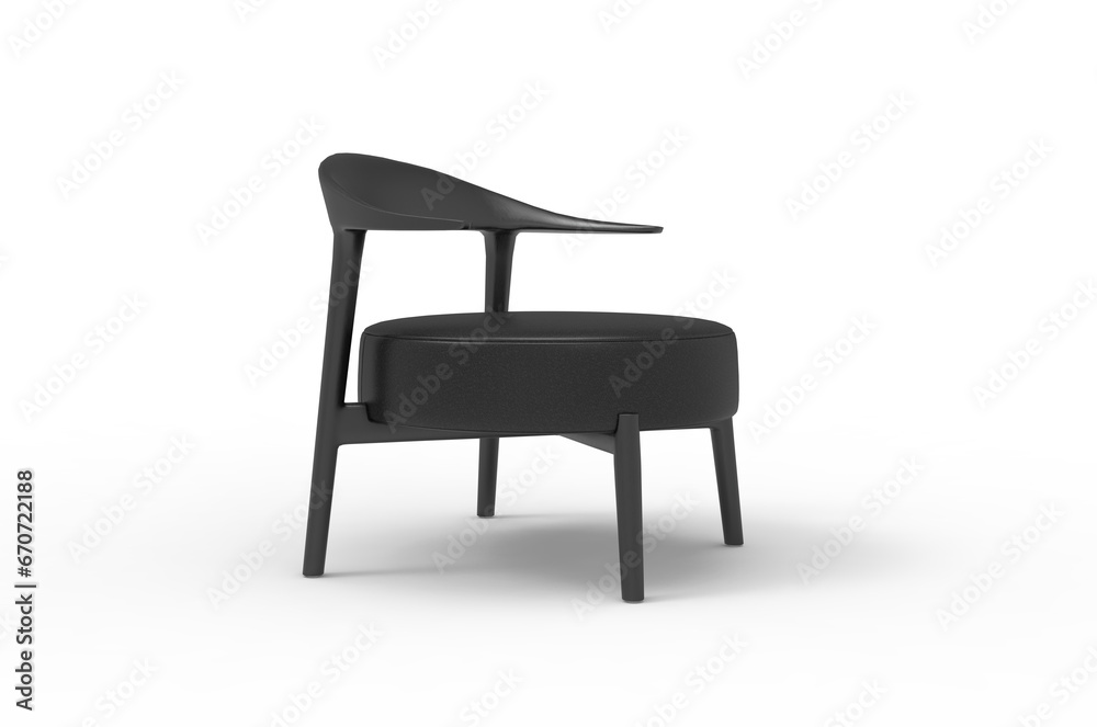 Modern black leather armchair isolated on white background. Furniture Collection
Modern black leather armchair isolated on white background. Furniture Collection